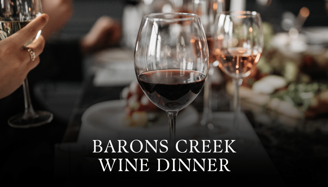 Image of wine dinner Barons Creek